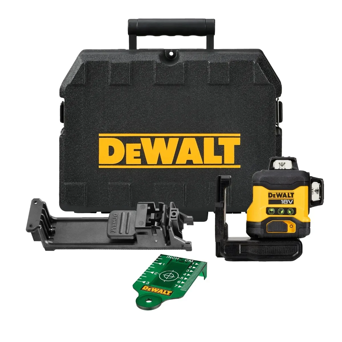 DeWalt aku višelinijski laser DCLE34031N 18 V — 3 × 360°, zelena zraka, bez baterije