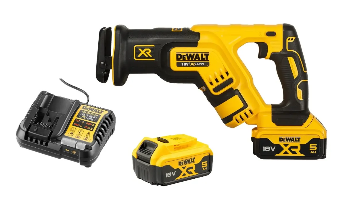 DeWalt aku sabljasta pila DCS367P2 18 V XR — kompaktna, 2 × 5,0 Ah, TSTAK