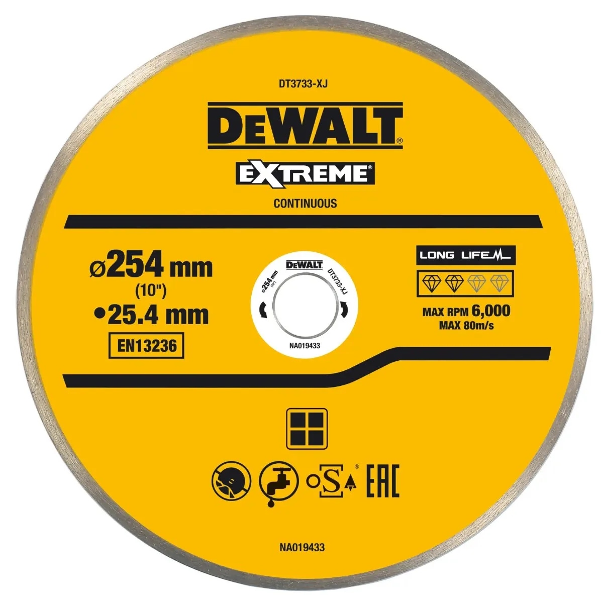 DeWalt dijamantna ploča za keramiku DT3733 — 250 × 25,4 mm