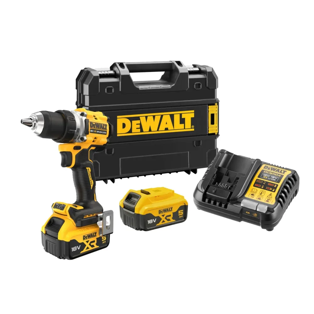 DeWalt aku bušilica-odvijač DCD800P2T 18 V XR — 90 Nm, 2 × 5,0 Ah, TSTAK