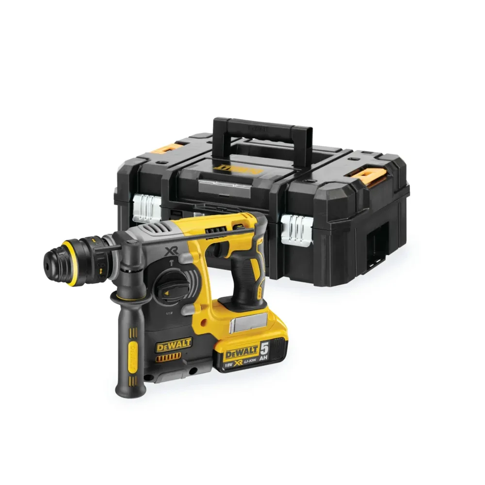 DeWalt aku kombinirani čekić DCH274P2T SDS-plus 18 V XR — 2,1 J, izmjenjiva glava, 2 × 5,0 Ah, TSTAK