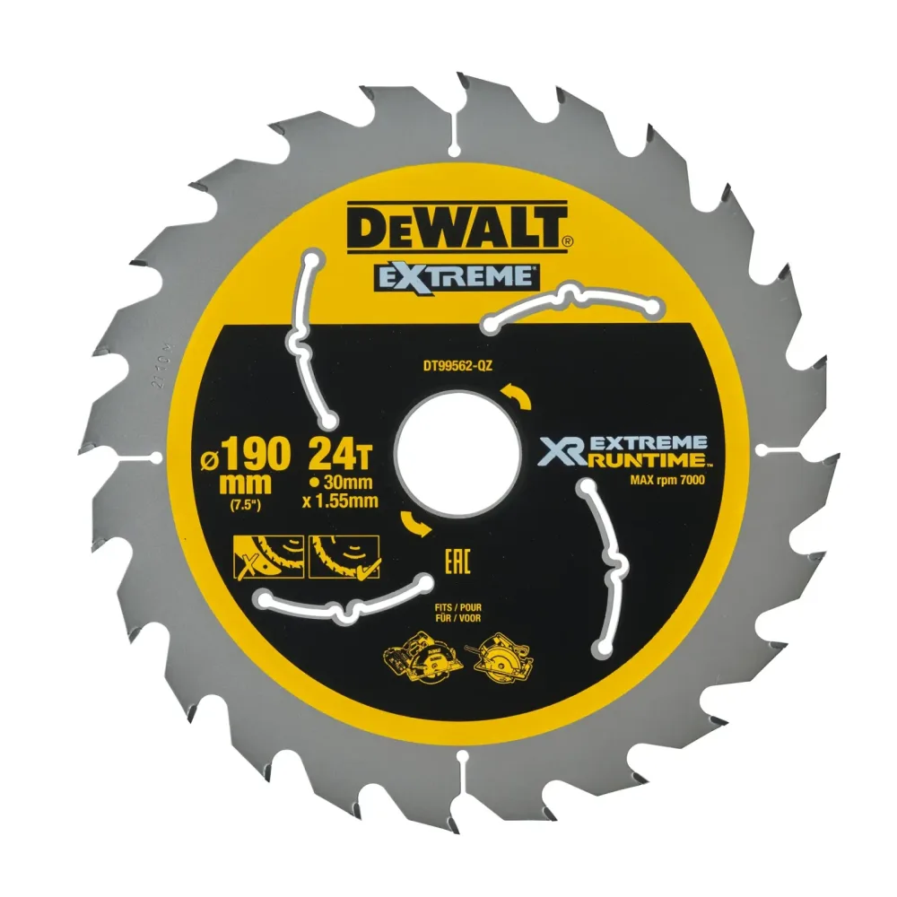 DeWalt list kružne pile DT99562 XR EXTREME Runtime — 190 × 30 mm, 24 zuba