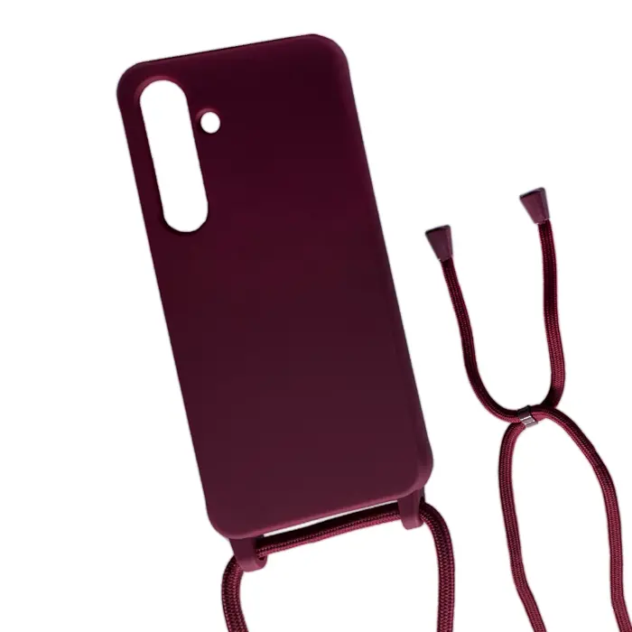 Maskica +CLASS silicone s uzicom za Samsung A35, A356B bordo