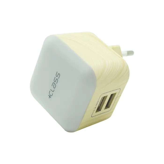 Kućni punjač 220V s LED svjetlom T066 2XUSB 3.1 A