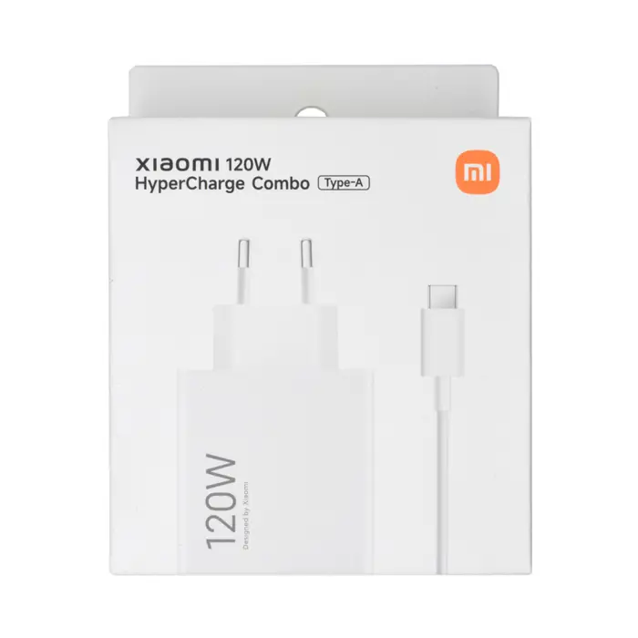 Kućni punjač original za Xiaomi MDY-14-EE 120W turbo + tip C kabel bijeli blist