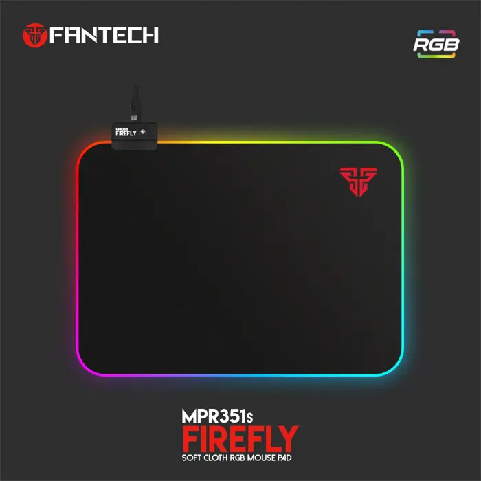 Podložak za miš Fantech 350x250x4 mm firefly RGB MPR351S crni