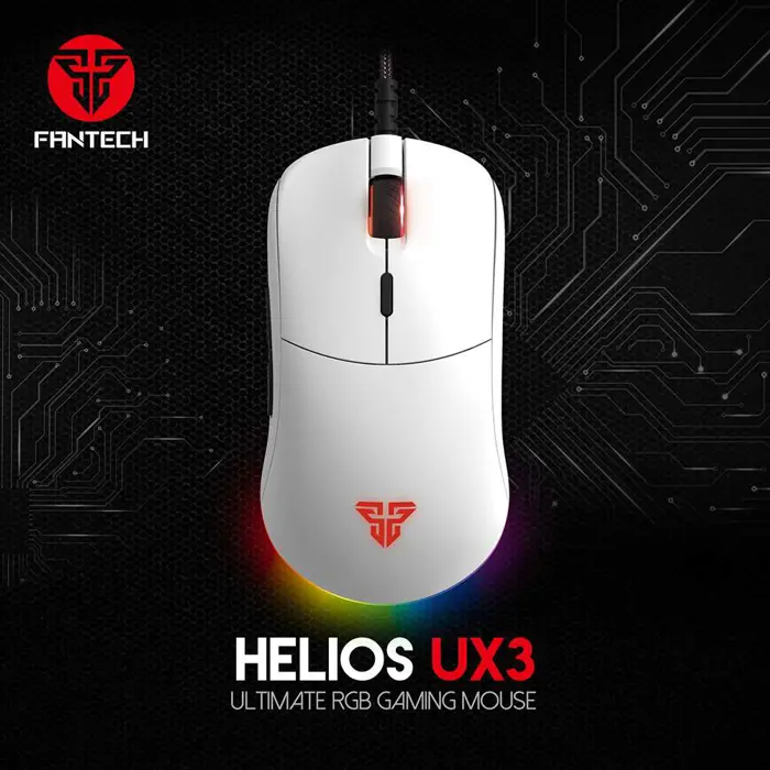 Miš gaming žični Fantech 16000 DPI helios UX3 space edition bijeli