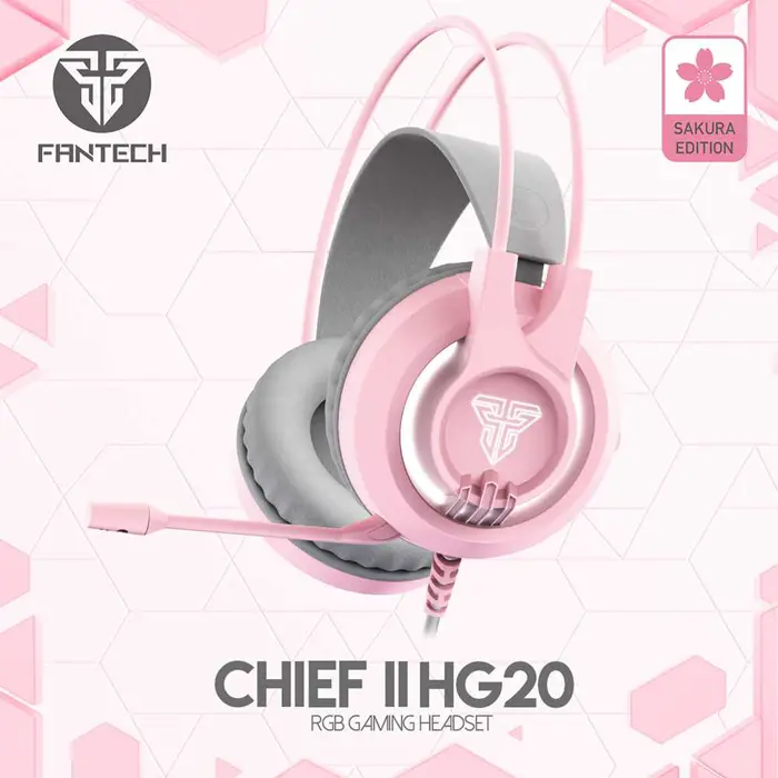 Slušalice žične gaming Fantech HG20 sakura edition roza