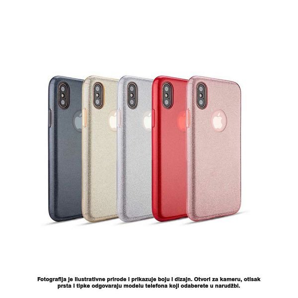 Maskica +CLASS TPU glitter za Samsung A03S, A037 kraći 164.2 crvena