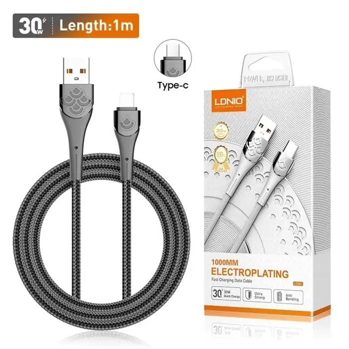 USB kabel LDNIO LS862 brzi 30W USB na tip C 2 m sivi