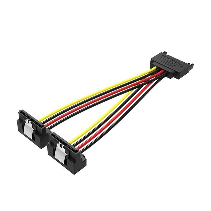 Adapter napajanja SATA muški na 2* 90° 15-PINSKI ženski Vention kdbbb