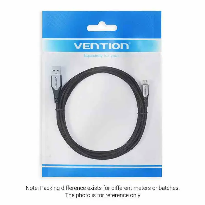 USB kabel mikro na USB 3A Vention 0.25 m coahc alu crni