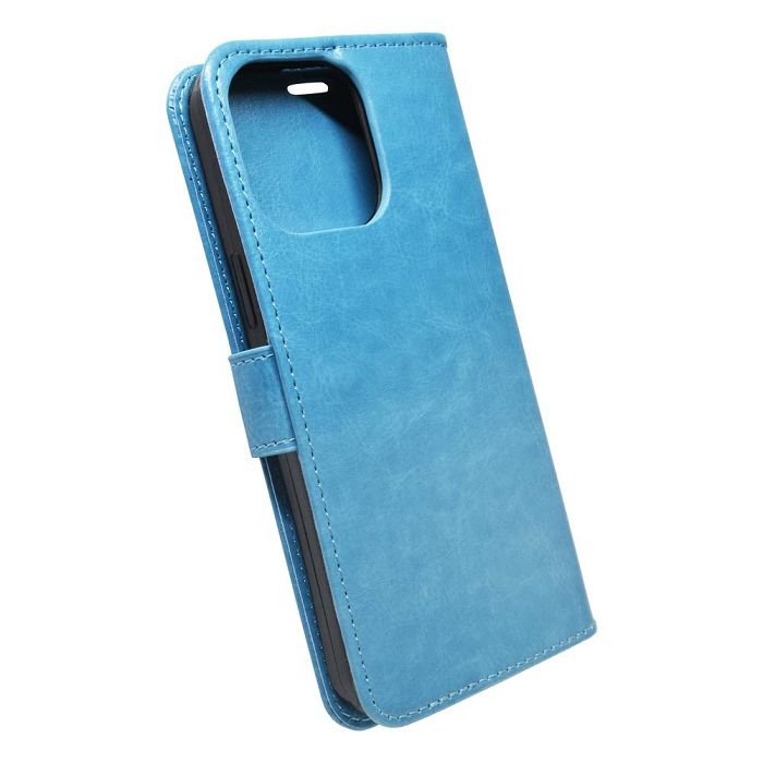 Torbica +CLASS Flip H leather za iPhone 14 Pro Max plava