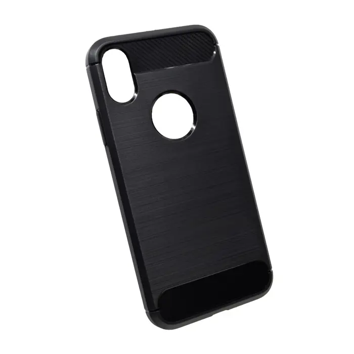 Maskica +CLASS TPU karbon mat za iPhone X, iPhone XS crna