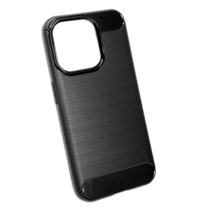 Maskica +CLASS TPU karbon mat za iPhone 15 Pro crna