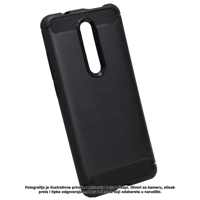 Maskica +CLASS TPU karbon mat za Xiaomi Mi 10, Mi 10 Pro crna