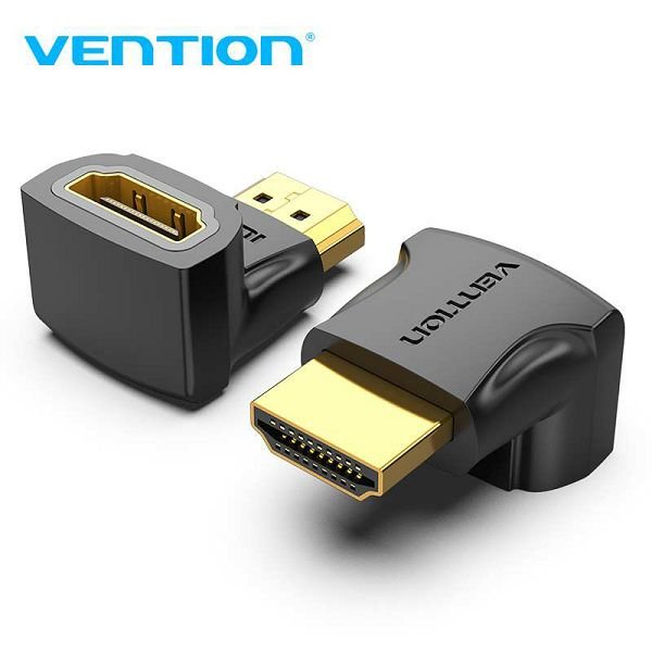 Adapter HDMI muški na HDMI ženski kutni 90° 2 kom Vention AIOB0-2 crni