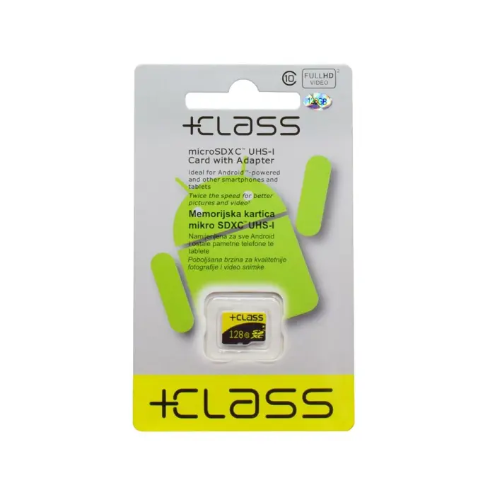 Memorijska kartica +CLASS mikro SD 128 gb klasa 10 HC