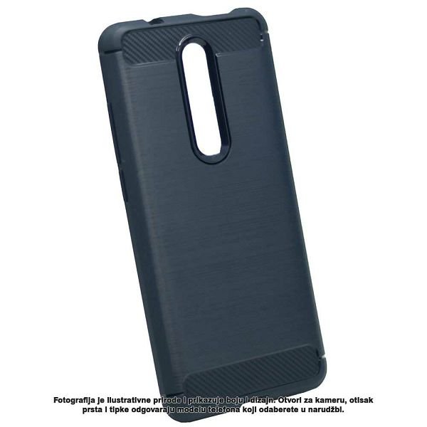 Maskica +CLASS TPU karbon mat za Samsung A30, A305F, A20, A205F plava