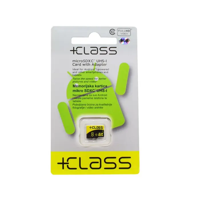 Memorijska kartica +CLASS mikro SD 8GB klasa 10 HC