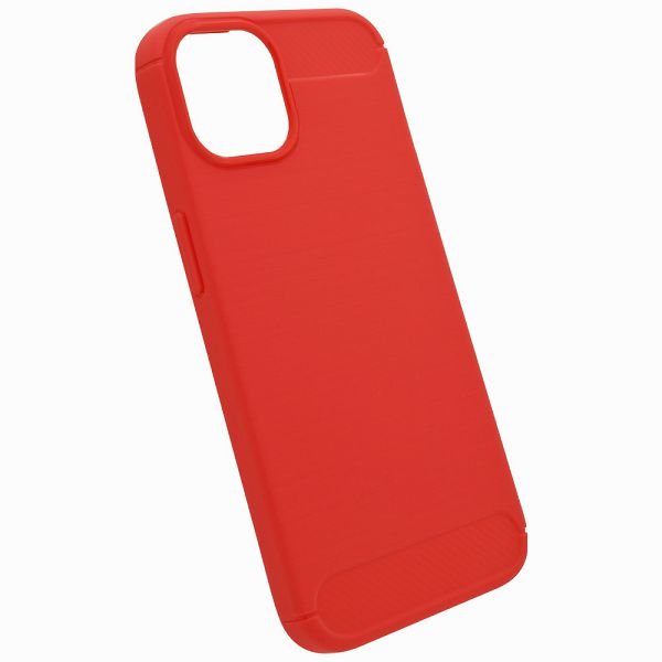 Maskica +CLASS TPU karbon mat za iPhone 13 crvena