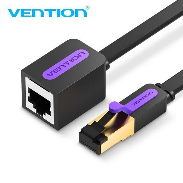 FLAT PATCH KABEL PRODUŽNI CAT.7 MREŽNI VENTION 5m ICBBJ CRNI