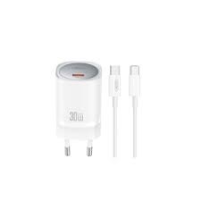 KUĆNI PUNJAČ XO CE30 30W USB+TIP C FAST BIJELI